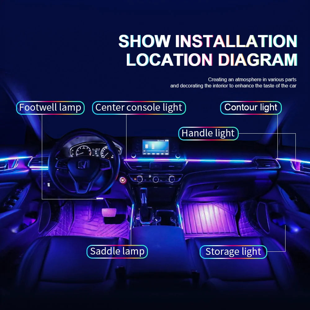 RGB Interior Light Kit Pro – 64 Color Ambient System