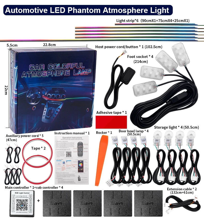 RGB Interior Light Kit Pro – 64 Color Ambient System