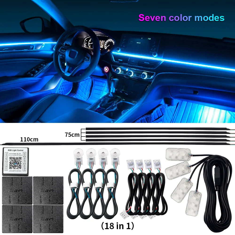 RGB Interior Light Kit Pro – 64 Color Ambient System
