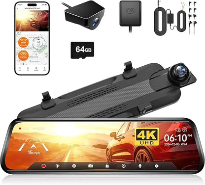 WOLFBOX G930 10 Inch Wifi 4K Dash Camera