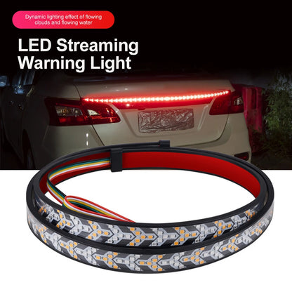 1m 12-24V Car Truck Strip Tailgate Light Bar Reverse Brake Tail Flowing Turn Signal Car Red Running Backup Tail Strip