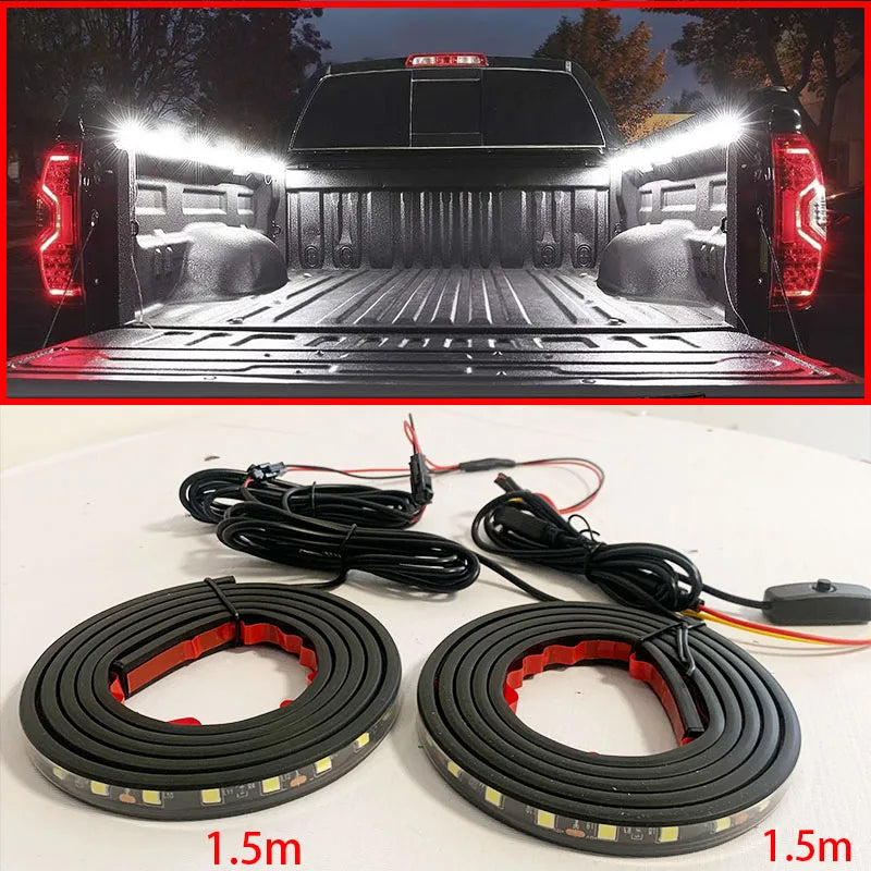 12V Waterproof LED Pickup Truck Cargo Bed Strip Light Bar Kit