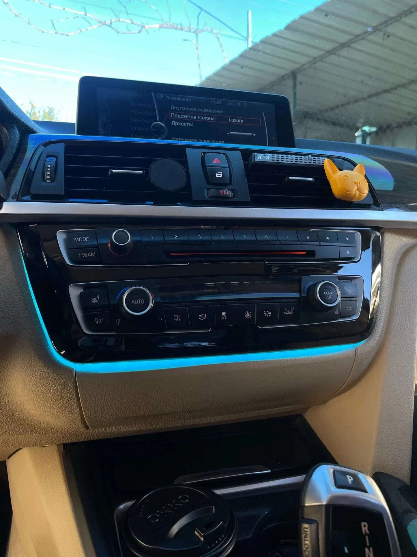 For BMW 3 Series 4 Series F30 F32 F32 F33 F34 F36 2Color Center Console AC Panel Ambient Light Radio Trim LED Dashboard Light
