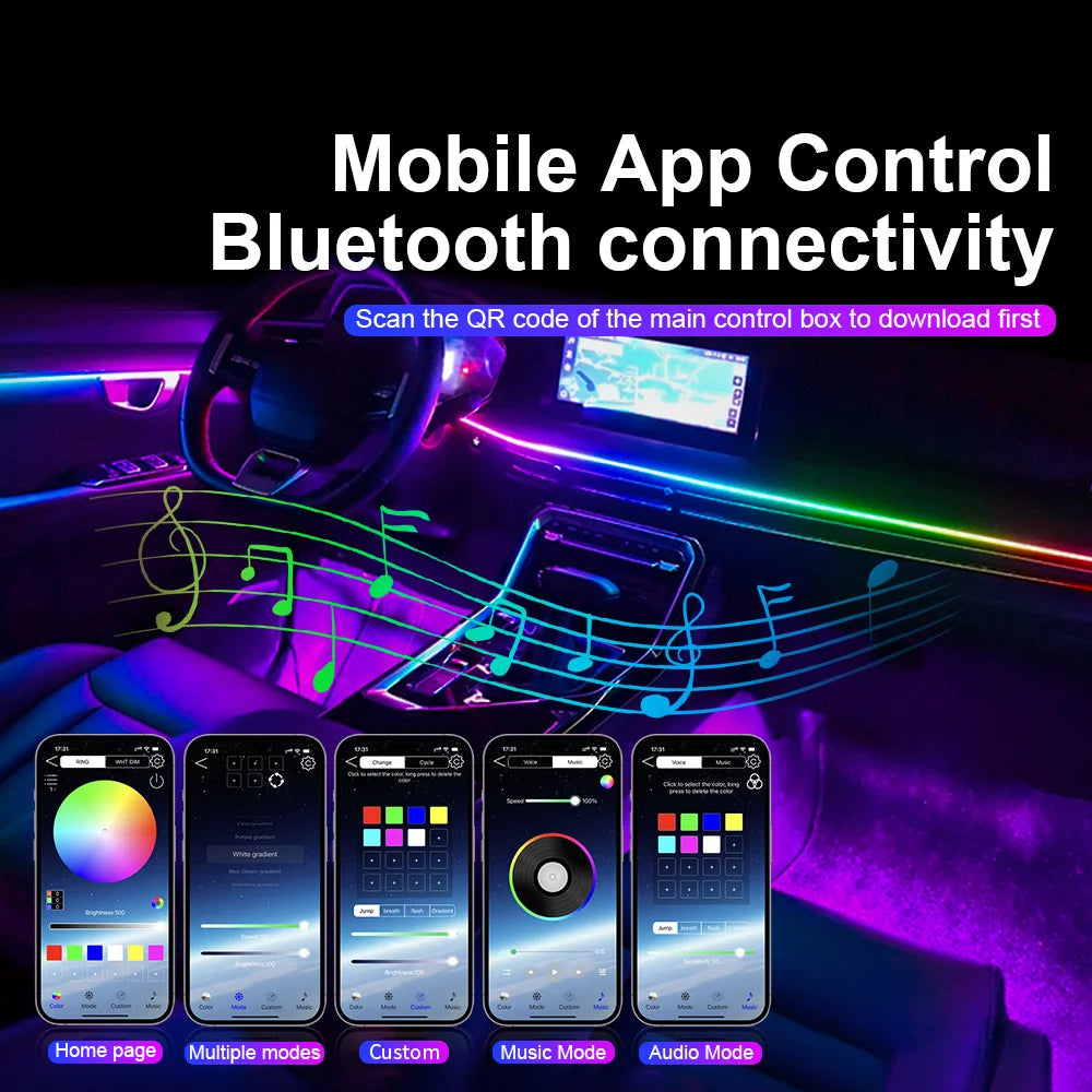 RGB Interior Light Kit Pro – 64 Color Ambient System
