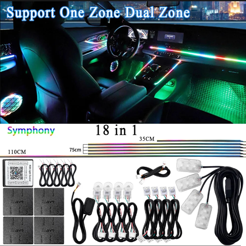 RGB Interior Light Kit Pro – 64 Color Ambient System