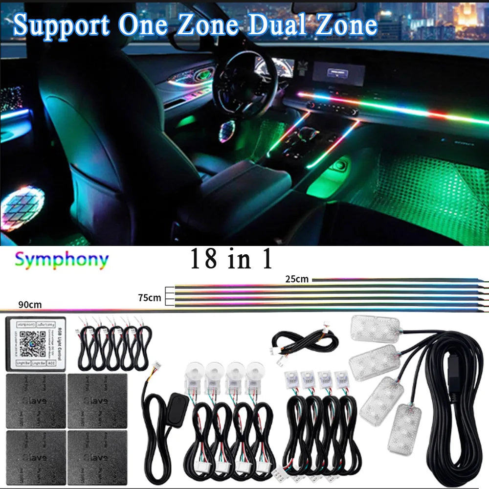RGB Interior Light Kit Pro – 64 Color Ambient System