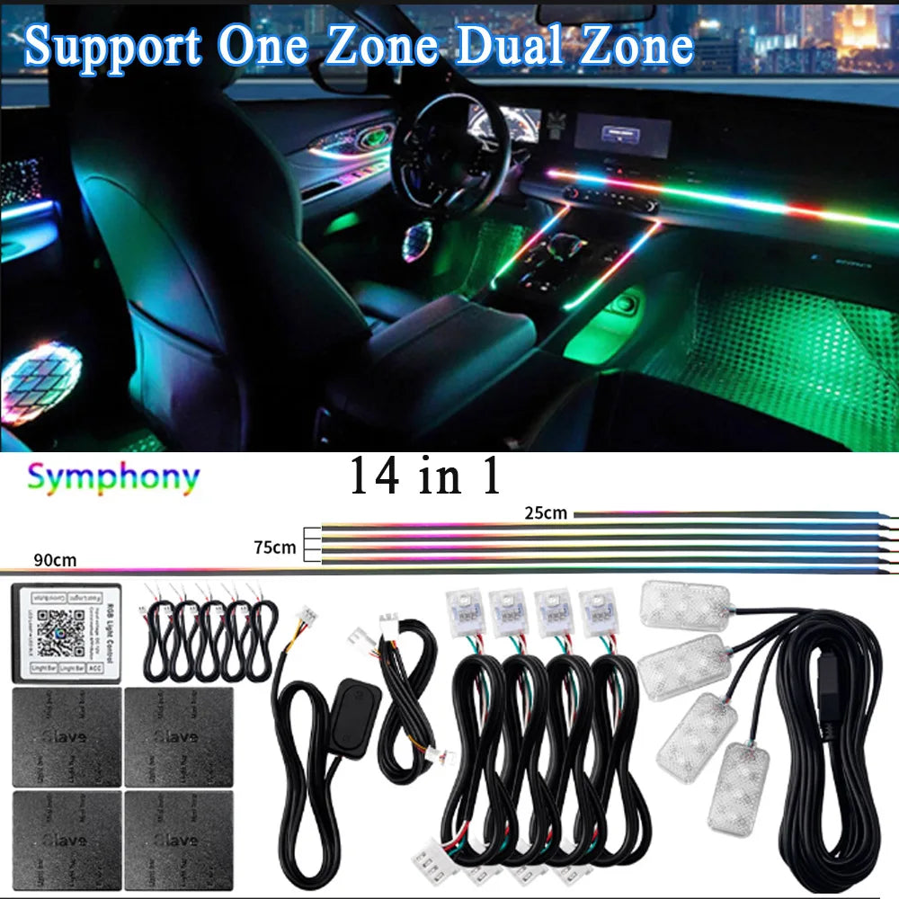 RGB Interior Light Kit Pro – 64 Color Ambient System
