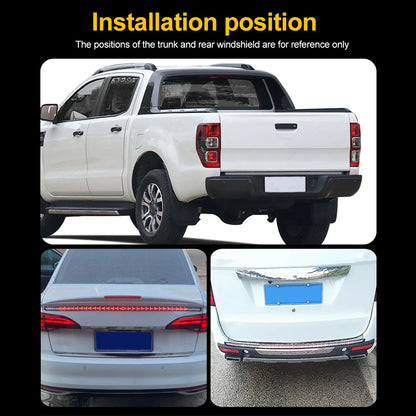 1m 12-24V Car Truck Strip Tailgate Light Bar Reverse Brake Tail Flowing Turn Signal Car Red Running Backup Tail Strip