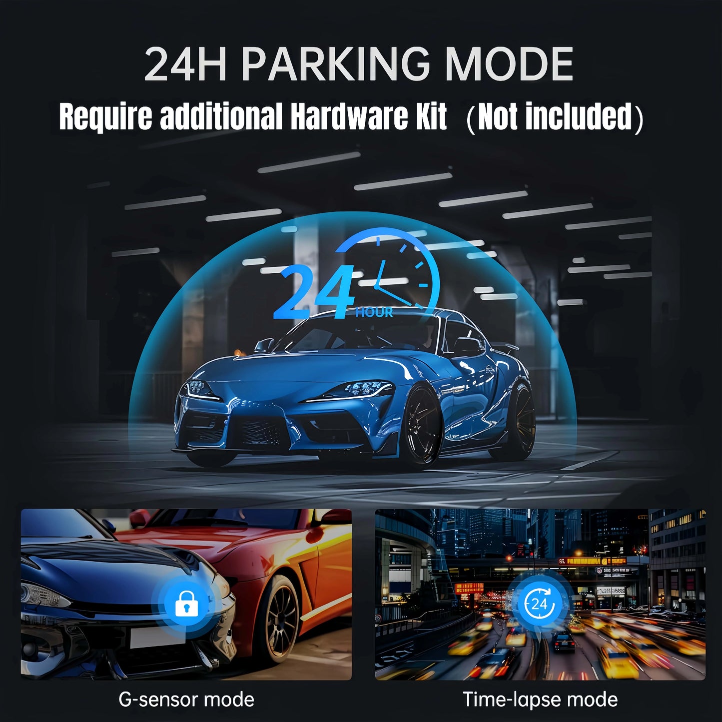 10" 4K Mirror Dash Cam, 24H Parking Monitor, Loop Recording, Universal