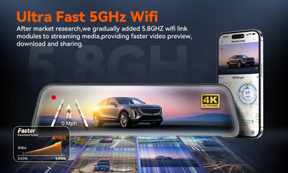 WOLFBOX G930 10 Inch Wifi 4K Dash Camera