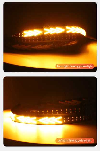 Car Rear Tail Brake Turn Signal Light 12V 24V Reverse Double Flash Warning Light LED Strip Arrow for Pickup Truck Jeep