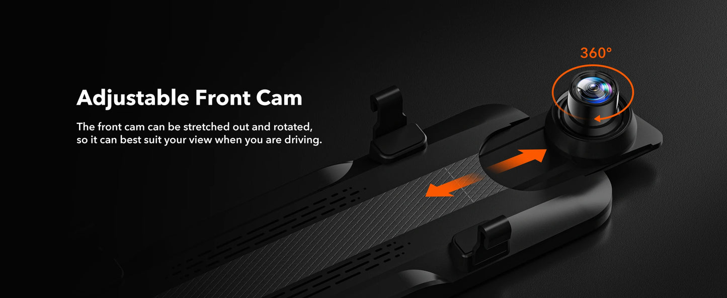 WOLFBOX G930 10 Inch Wifi 4K Dash Camera