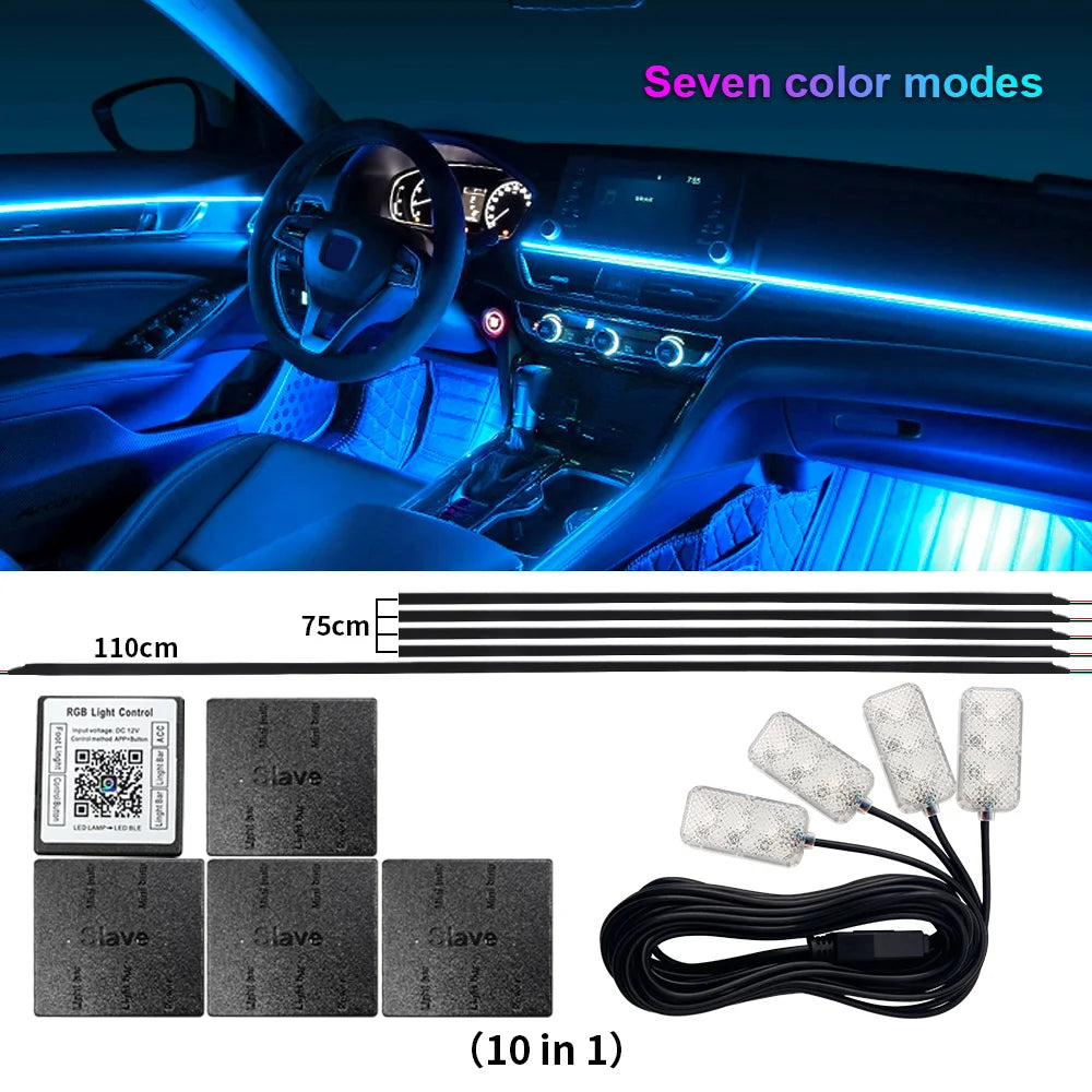 RGB Interior Light Kit Pro – 64 Color Ambient System