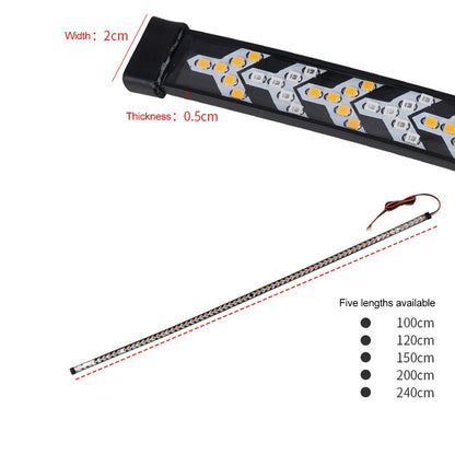 1m 12-24V Car Truck Strip Tailgate Light Bar Reverse Brake Tail Flowing Turn Signal Car Red Running Backup Tail Strip