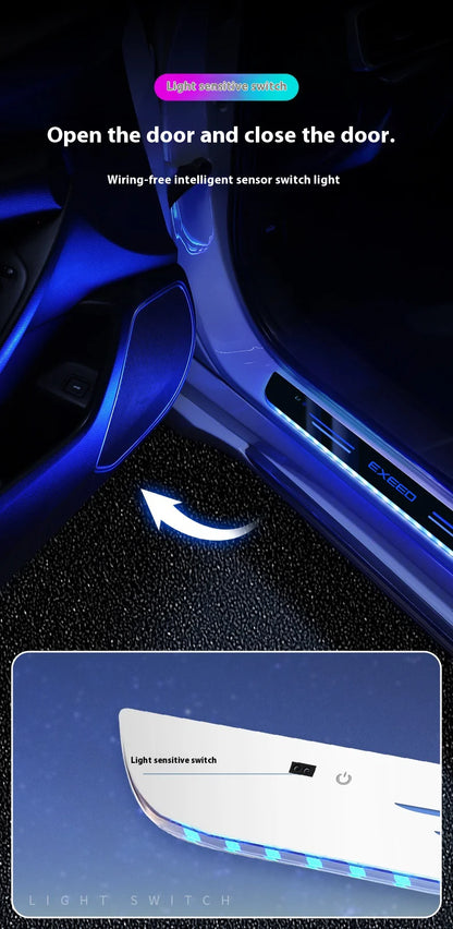 Car LED Wireless Threshold Light For Chery Exeed LX VX TXL RX Sterra ET PHEV‌ ET-I‌ ES TX Tiggo 3X 7PRO Auto Accessories