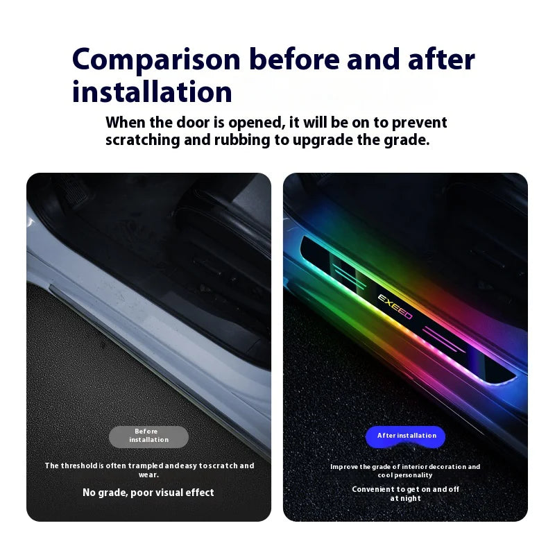 Car LED Wireless Threshold Light For Chery Exeed LX VX TXL RX Sterra ET PHEV‌ ET-I‌ ES TX Tiggo 3X 7PRO Auto Accessories