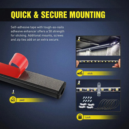 12V Waterproof LED Pickup Truck Cargo Bed Strip Light Bar Kit